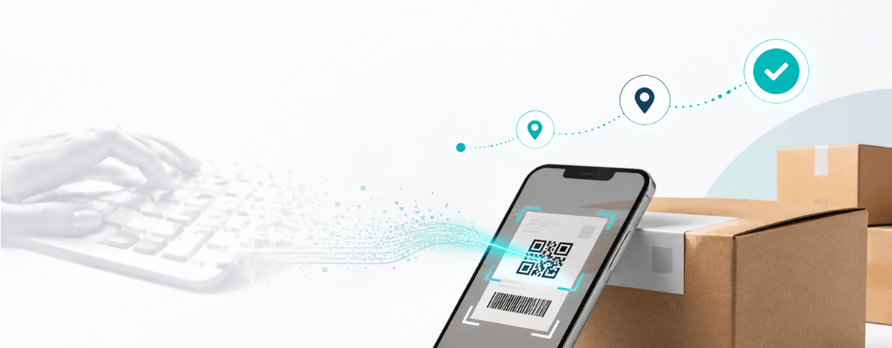 Delm8 route planner scanning a parcel label to speed up address lookup and reduce manual entry for delivery drivers.